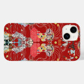 Hündin, ZENTAUR, Rotes Klimt-Muster Case-Mate iPhone Hülle (Rückseite (Horizontal))