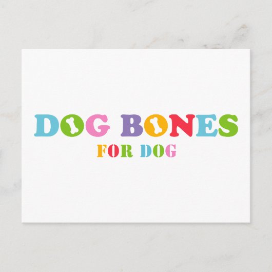 Hundknochen für Hunde Postkarte (Vorderseite)