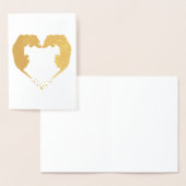 'Hündliche Liebe' Herzform Dex Card Folienkarte (Anzeige)