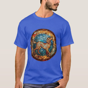 Hundmotiv mit lebendigen Farben T-Shirt