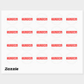 Hundo P Briefmarke Runder Aufkleber (Blatt)