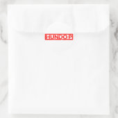 Hundo P Briefmarke Runder Aufkleber (Tasche)