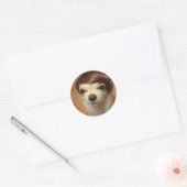 Hundperücke Runder Aufkleber (Umschlag)