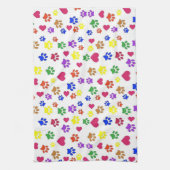 Hundpfähle und Herz, Geschirrtuch (Vertikal)