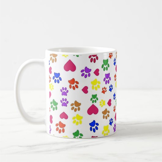 Hundpfähle und Herz, Kaffeetasse (Links)
