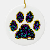Hundpfau mit Sternen Keramik Ornament (Vorne)
