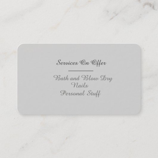 Hundpflegen und Haustierpflegeservice-Verabredung Terminkarte (Rückseite)