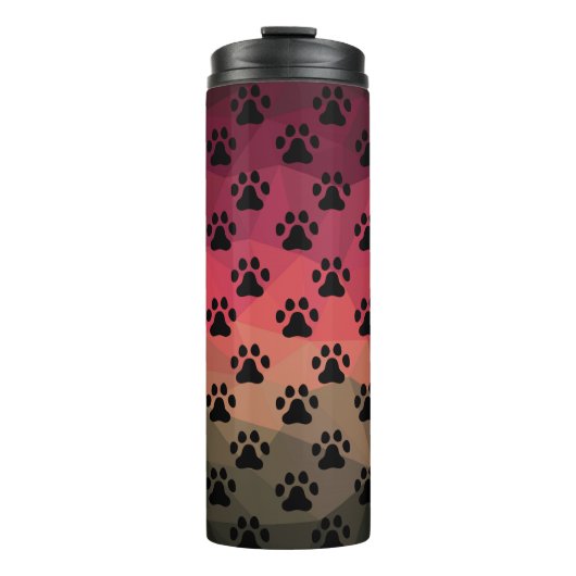 Hundpfoten, Tierfüßler, Katzenfuß Thermosbecher (Vorderseite)