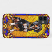 Hundportrait in verketteten Glasarmaturen Case-Mate iPhone Hülle (Rückseite (Horizontal))