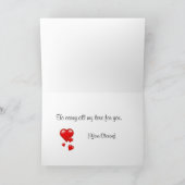 Hundred Hearts Valentines Day Card Feiertagskarte (Innenseite)