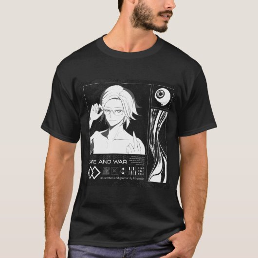Hundred Line - Eito Aotsuki Grafik T-Shirt (Vorderseite)
