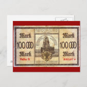 HundredThousand Mark Postkarte (Vorne/Hinten)