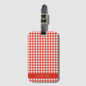 Hunds Tooth Personalisiert Gepäckanhänger (Vorderseite Vertikal)