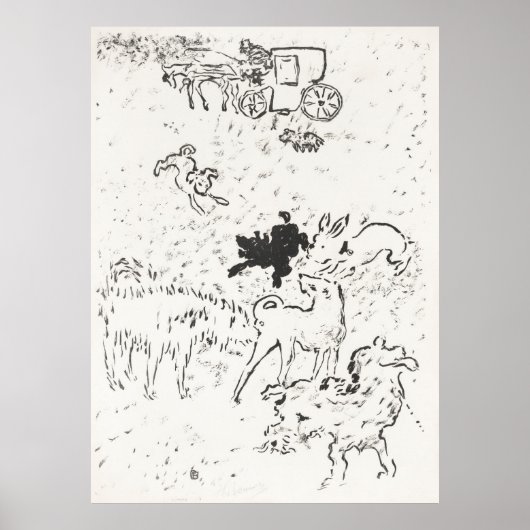 Hundsdarstellung Poster (Vorne)