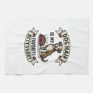 Hundshaar-Shirt Vintage-Gravur Lustiger Hunde-Lieb Geschirrtuch