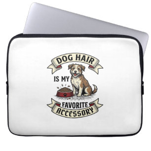 Hundshaar-Shirt Vintage-Gravur Lustiger Hunde-Lieb Laptopschutzhülle