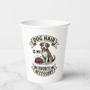 Hundshaar-Shirt Vintage-Gravur Lustiger Hunde-Lieb Pappbecher