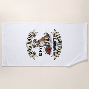 Hundshaar-Shirt Vintage-Gravur Lustiger Hunde-Lieb Strandtuch