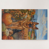 Hundsheld Herbst Ernte Erntedank Puzzle (Horizontal)