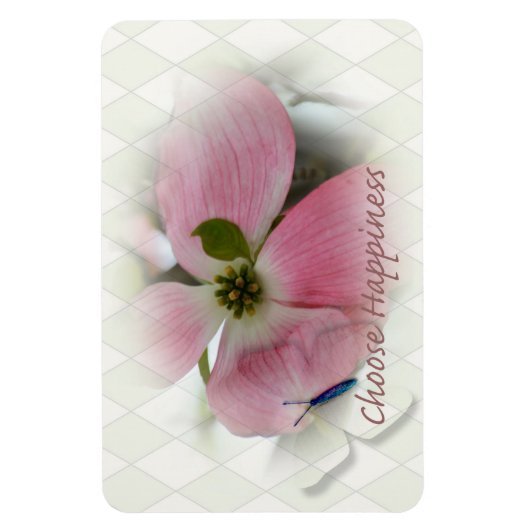 Hundsholz und Schmetterling Glück Magnet (Vertikal)