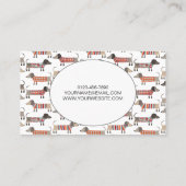 Hundshund für mobile Dackel Visitenkarte (Rückseite)