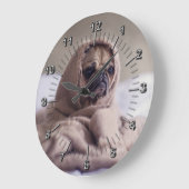 Hundshunde Große Wanduhr (Winkel)