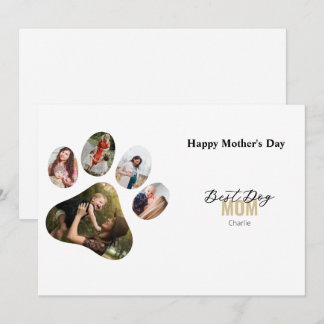 Hundshunde-Pfoten-Foto-Collage Einladung