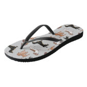 Hundsmuster der Dackel Badesandalen (Schrägansicht)