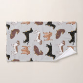 Hundsmuster der Dackel Badhandtuch Set (Handtuch)