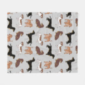 Hundsmuster der Dackel Fleecedecke (Vorderseite (Horizontal))