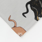 Hundsmuster der Dackel Fleecedecke (Ecke)