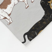 Hundsmuster der Dackel Fleecedecke (Ecke)