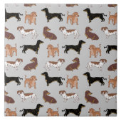 Hundsmuster der Dackel Fliese (Vorderseite)