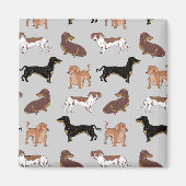 Hundsmuster der Dackel Magnet (Vorne)