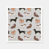 Hundsmuster der Dackel Serviette (Vorderseite)