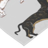 Hundsmuster der Dackel Tischdecke (Schrägansicht)