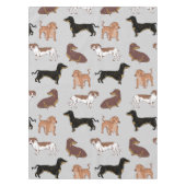 Hundsmuster der Dackel Tischdecke (Vorderseite)