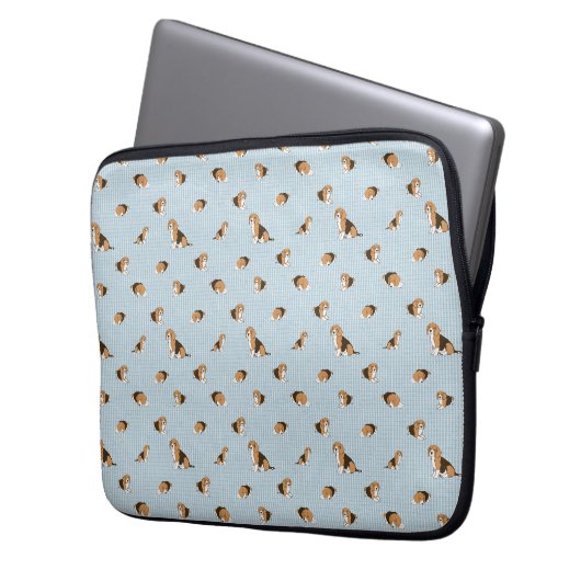 Hundsmuster Laptopschutzhülle (Vorderseite Links)