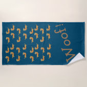 Hundsmuster   strandtuch (Vorderseite)