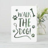 Hundspaziergang Einladung (Stehend Vorderseite)