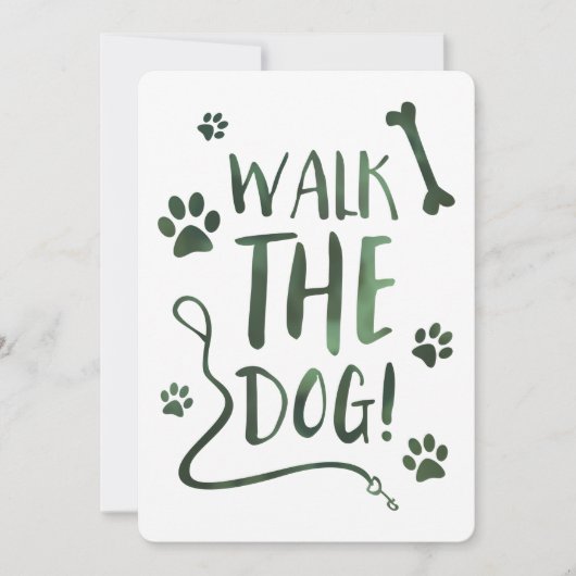 Hundspaziergang Einladung (Vorderseite)