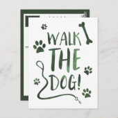 Hundspaziergang Postkarte (Vorne/Hinten)