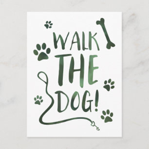 Hundspaziergang Postkarte