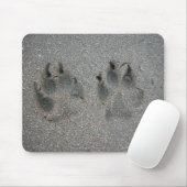 Hundspuren im Sand Mousepad (Mit Mouse)