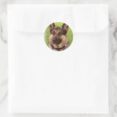 Hundsticker Runder Aufkleber (Tasche)