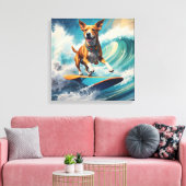 Hundsurfen Leinwanddruck (Insitu (Wohnzimmer))