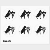 HUNDTHERAPIE RUNDER AUFKLEBER (Blatt)