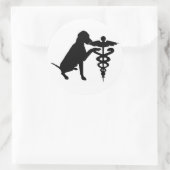 HUNDTHERAPIE RUNDER AUFKLEBER (Tasche)