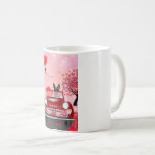 Hundwagen der deutschen Schäferhunde mit Herzvalen Kaffeetasse (VorderseiteRechts)