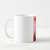 Hundwagen der deutschen Schäferhunde mit Herzvalen Kaffeetasse (Links)